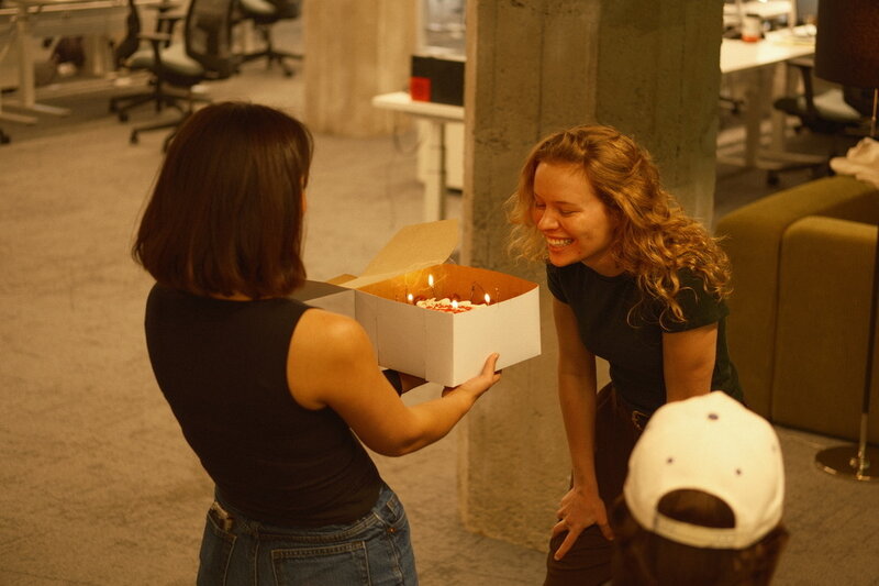 Celebrating a birthday in the office